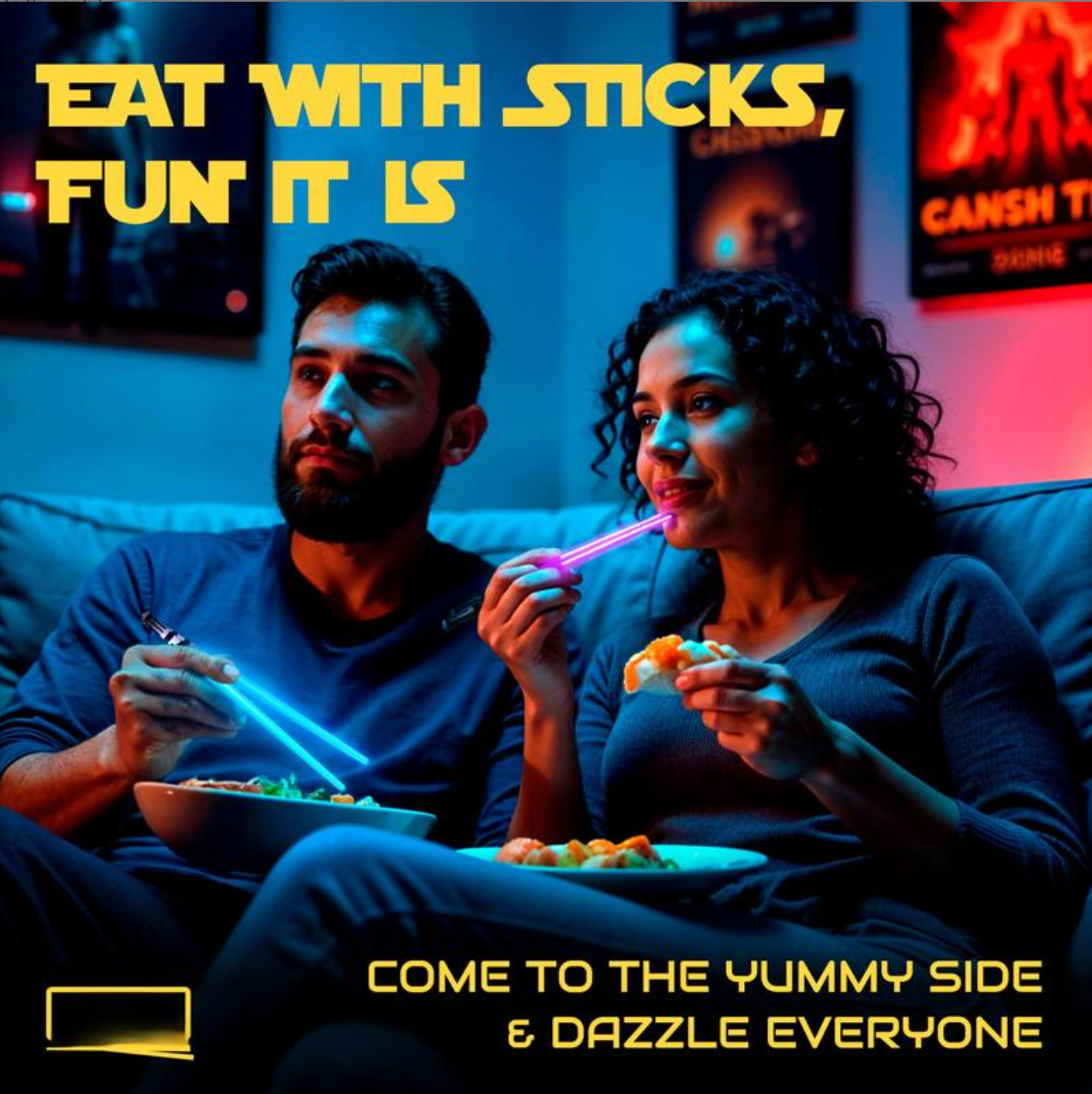 DELUXE GIFT SET: Star Wars Chopsticks Premium LED (Sets of 4)