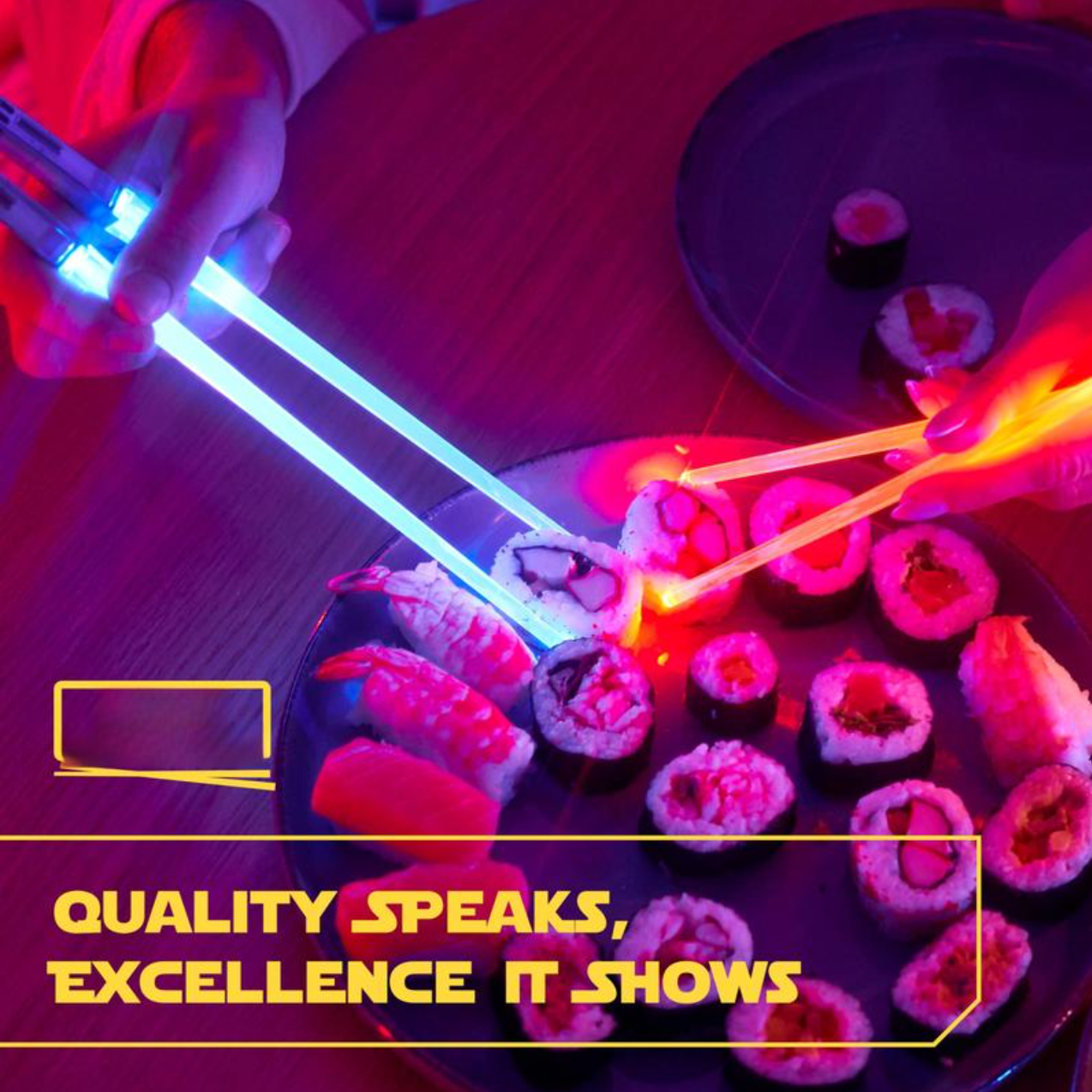 DELUXE GIFT SET: Star Wars Chopsticks Premium LED (Sets of 4)